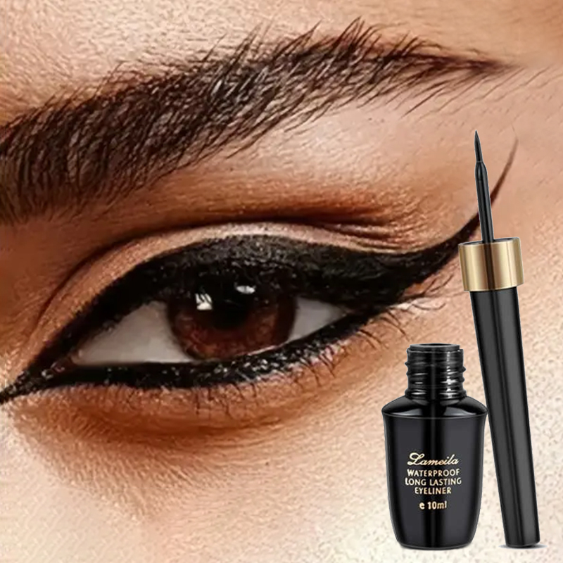 Waterproof Liquid Eyeliner Pen - Langlebiger, hartspitziger Gel-Augen-Ultrafeiner, wasserfester, schwarzer flüssiger