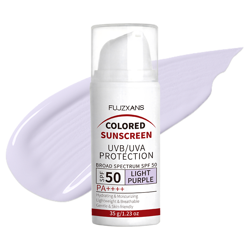 Spf 50 Waterproof Sunscreen - Hellviolette Getönte Sonnencreme SPF 50 Gesichts-BB-Creme