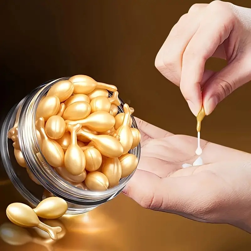 Hyaluronic Acid Facial Serum - Plazenta- und Hyaluronsäure-Essenz-Kapseln - Nähren und