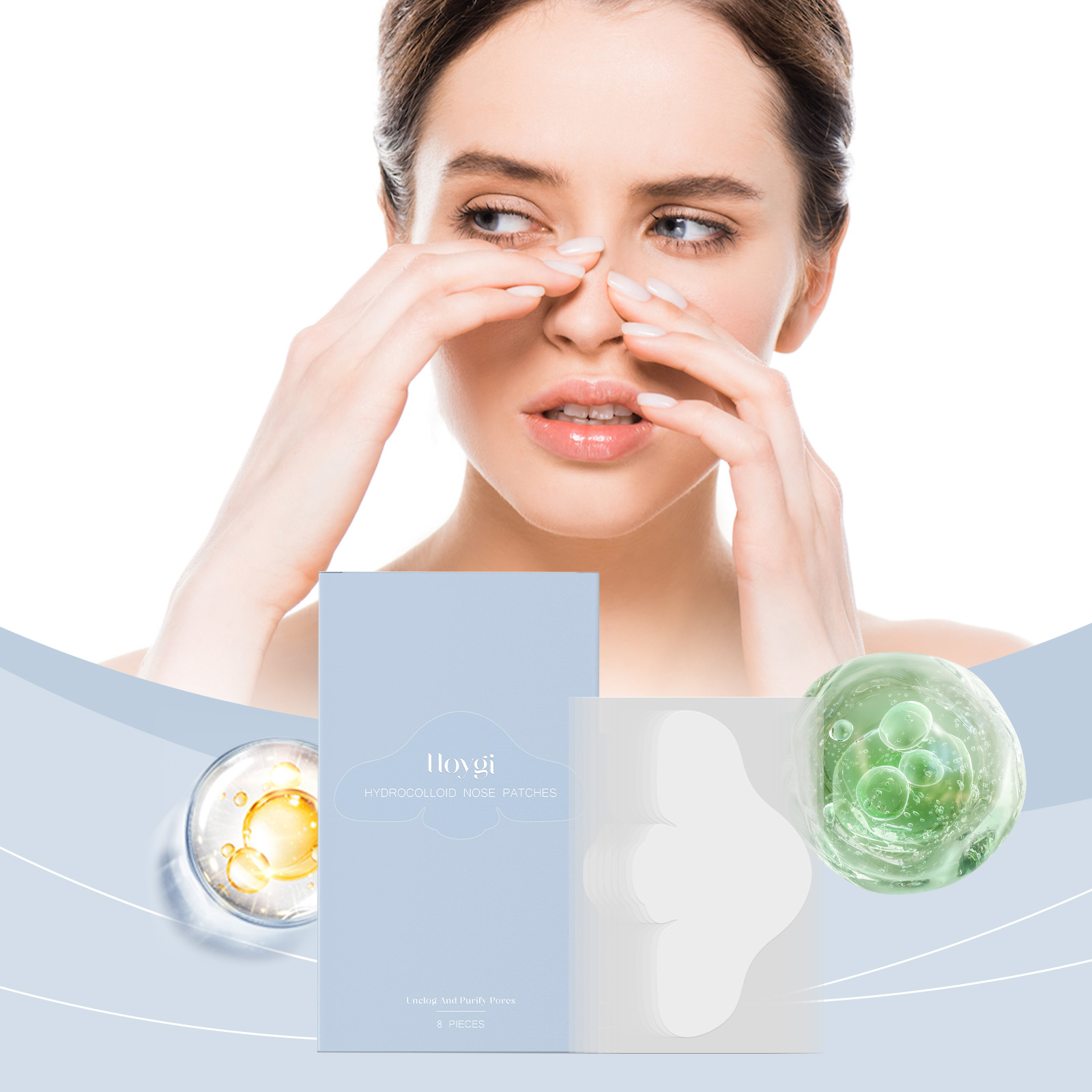 Salicylic Acid Blackhead Remover - Salicylsäure-Nasenporenstreifen, Ölkontrolle, Hydrokolloid-Nasenpflaster für die Entfernung