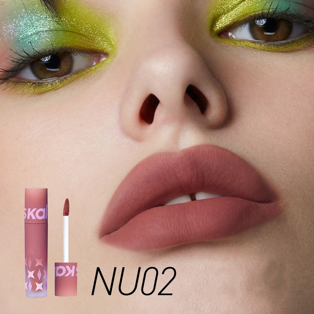 Matte Velvet Lip Tint Long Lasting - Kaleidos Samt-Matter Lippenstift Lippencreme Matt-Finish Nude-Farben
