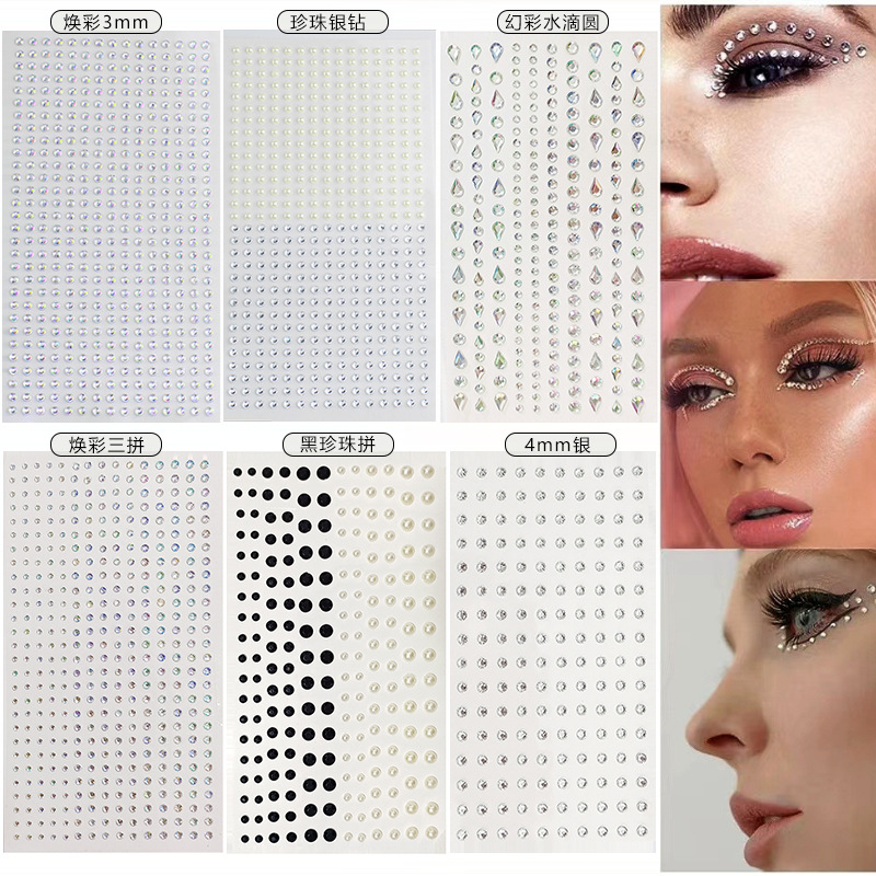 Nail Art - Weiße Strasssteine 2mm 3mm 4mm Acryl
