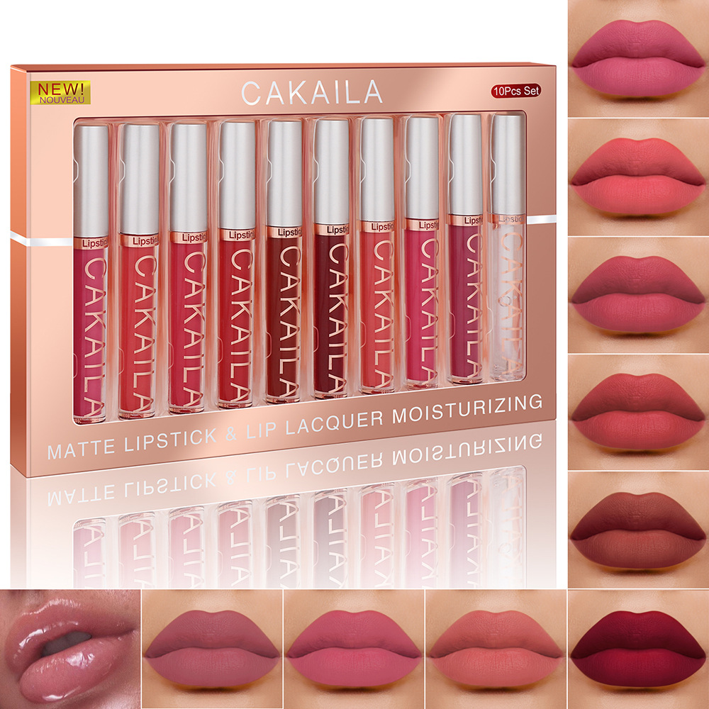 Matte Velvet Lip Tint Long Lasting - 4 Stück/10 Stück/Set Nude Lipgloss Matte