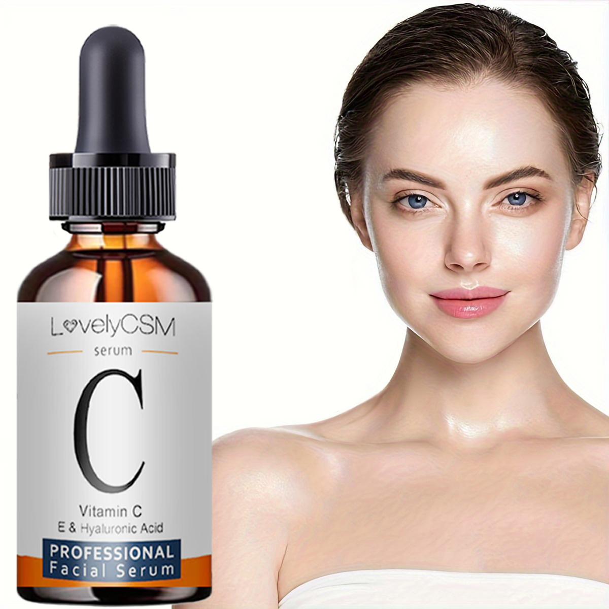 Hyaluronic Acid Facial Serum - Gesichtsserum Vitamin C Flüssigkeitsserum Anti-Aging Whitening