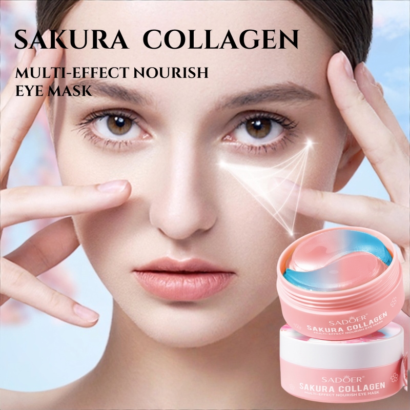 Collagen Under Eye Patches - 60 Stück Sakura Collagen Multi-Effekt Nährende