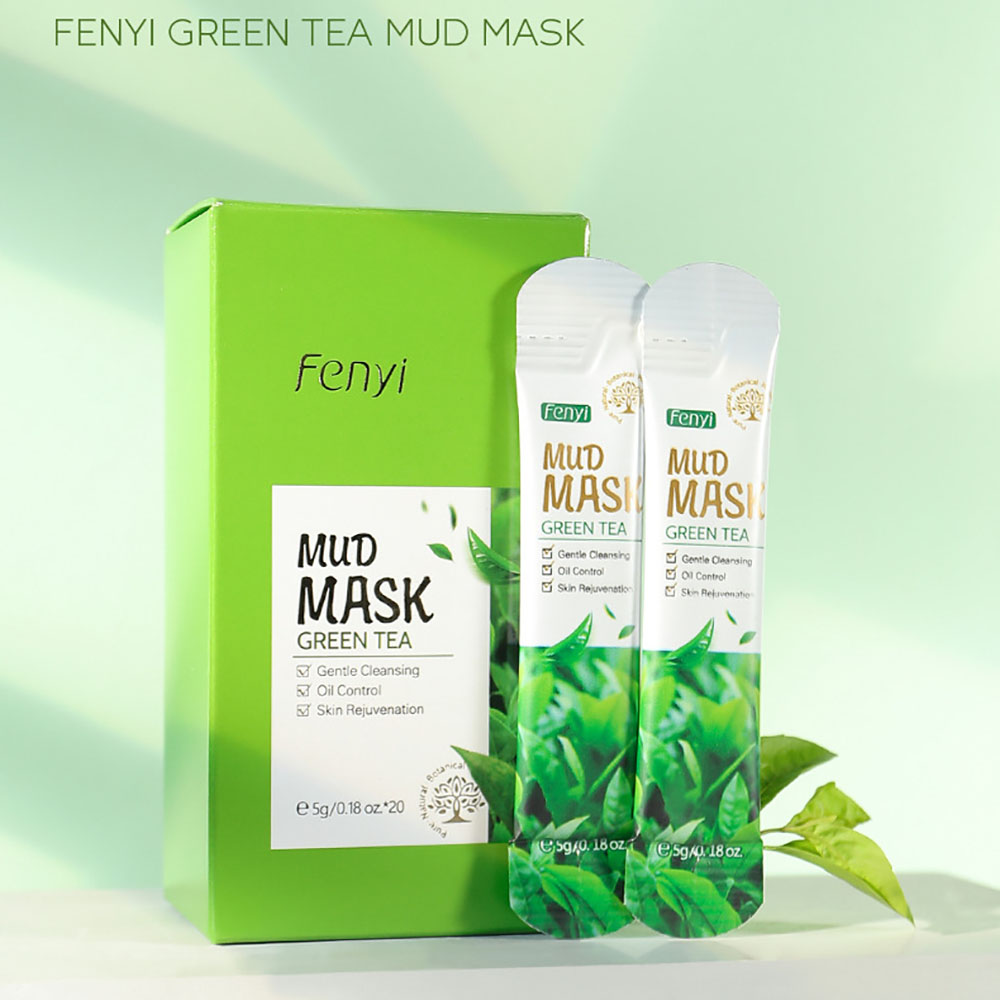 Green Tea Cleansing Clay Mask - Fenyi Grüntee-Tonmaske 5gx20Stk. Box-Set, Reisegröße, Tonerde-Maske