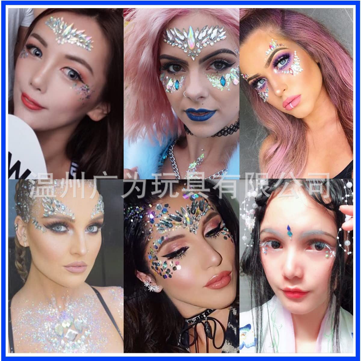 Acryl-Gesichts-Strass-Aufklebe – Makeup Bewertung und Preis
