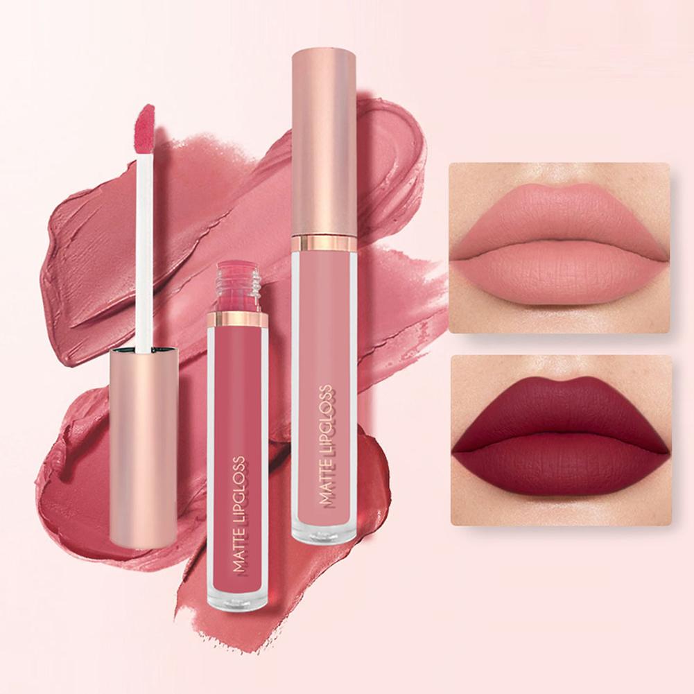 3 teile/satz Nude Lip Gloss Ma – Matte Velvet Lip Tint Long Lasting Bewertung und Preis