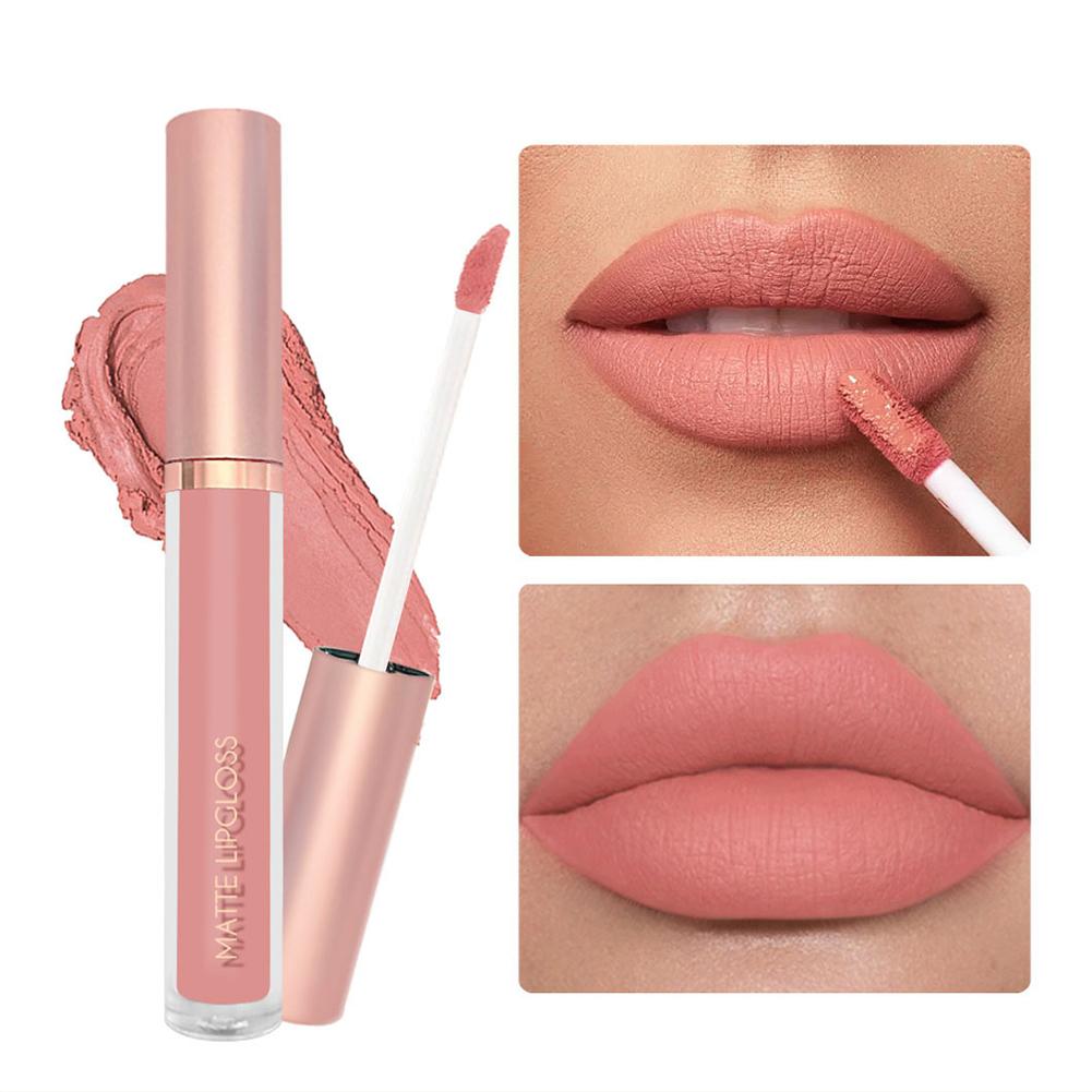 3 teile/satz Nude Lip Gloss Ma – Matte Velvet Lip Tint Long Lasting Bewertung und Preis