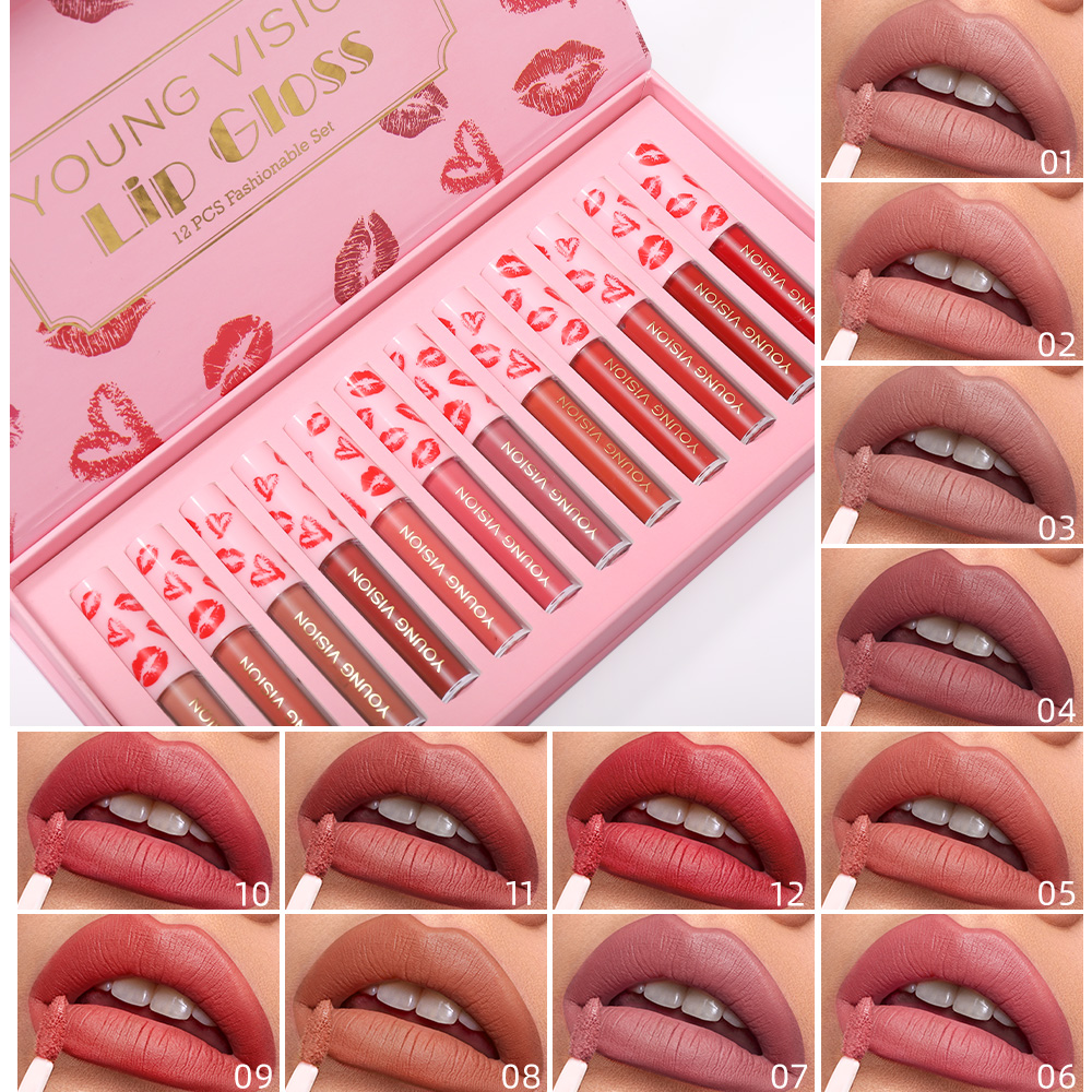 4 Stück/10 Stück/Set Nude Lipg – Matte Velvet Lip Tint Long Lasting Bewertung und Preis
