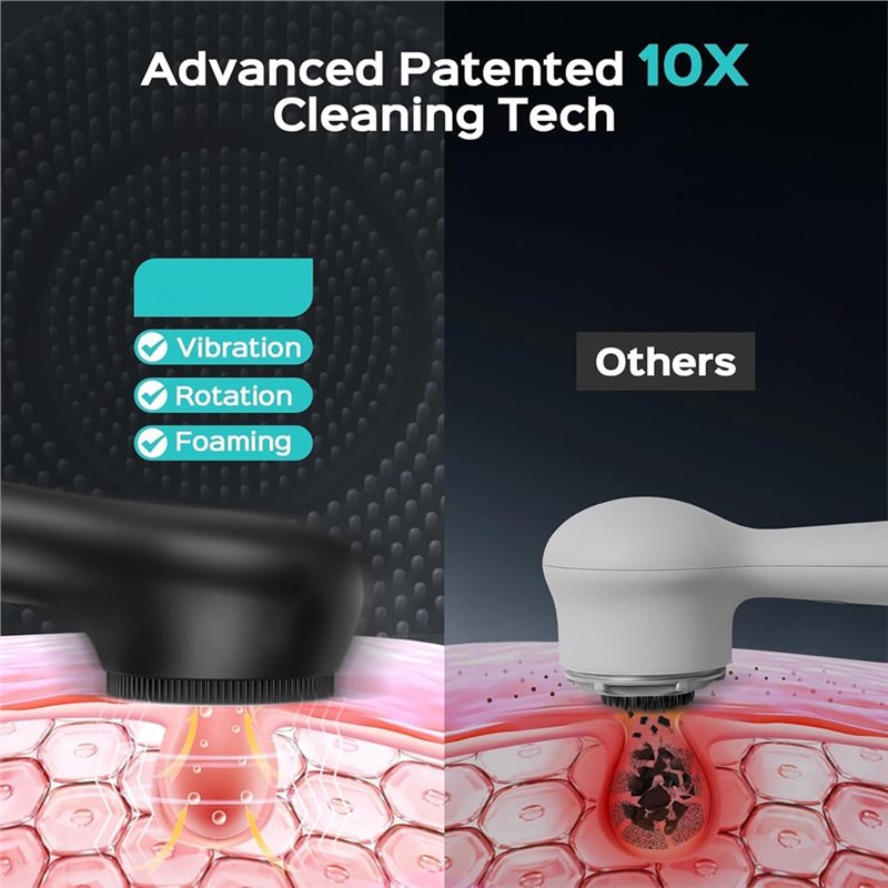 AA20-Gesichtsreinigungsbürste, – Silicone Face Scrubber Electric Bewertung und Preis