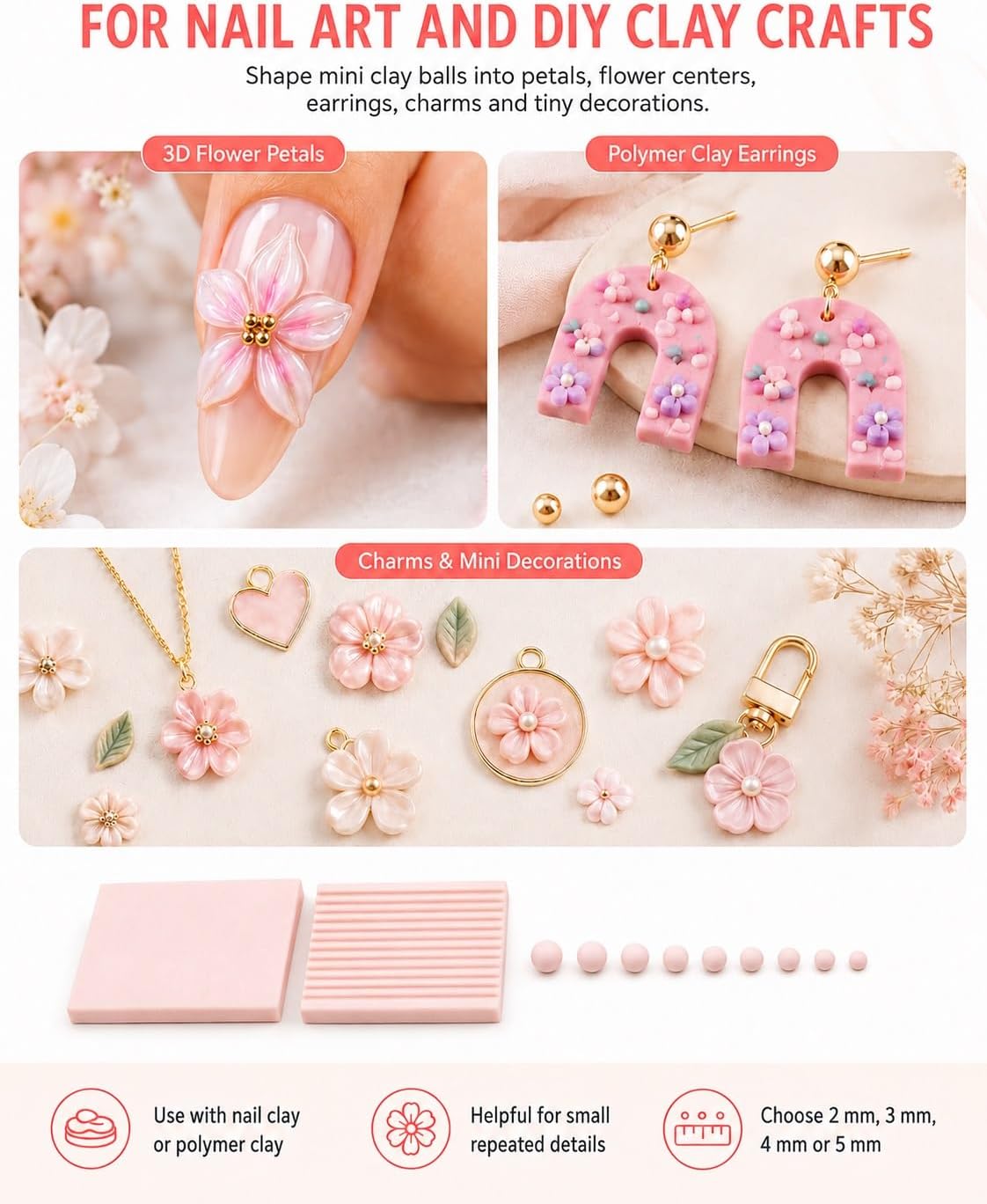 4-teiliges 3D-Druck-Ton-Gel-Ba – Nail Art Bewertung und Preis