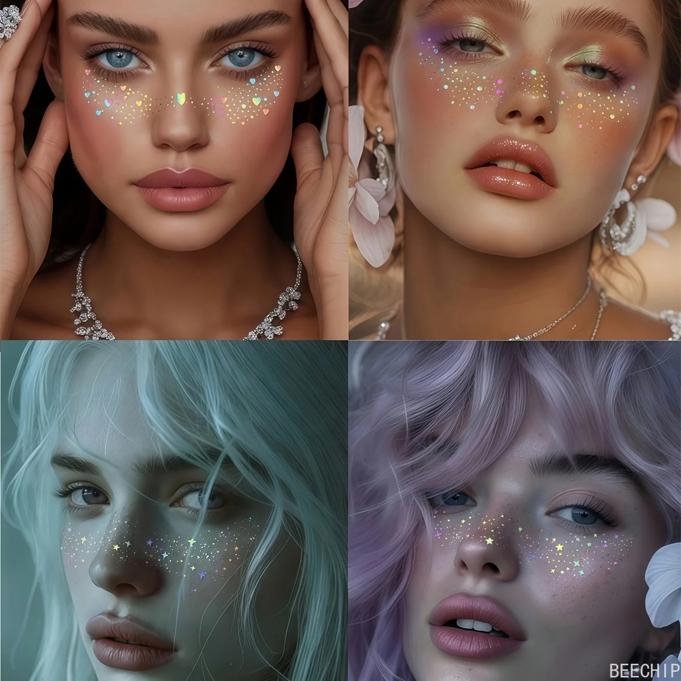 6 Blatt glitzernde Sommerspros – Makeup Bewertung und Preis