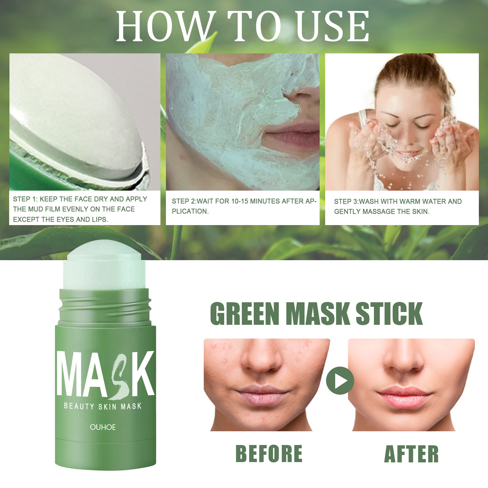 Grüntee-Festmaske im Stick - T – Green Tea Cleansing Clay Mask Bewertung und Preis
